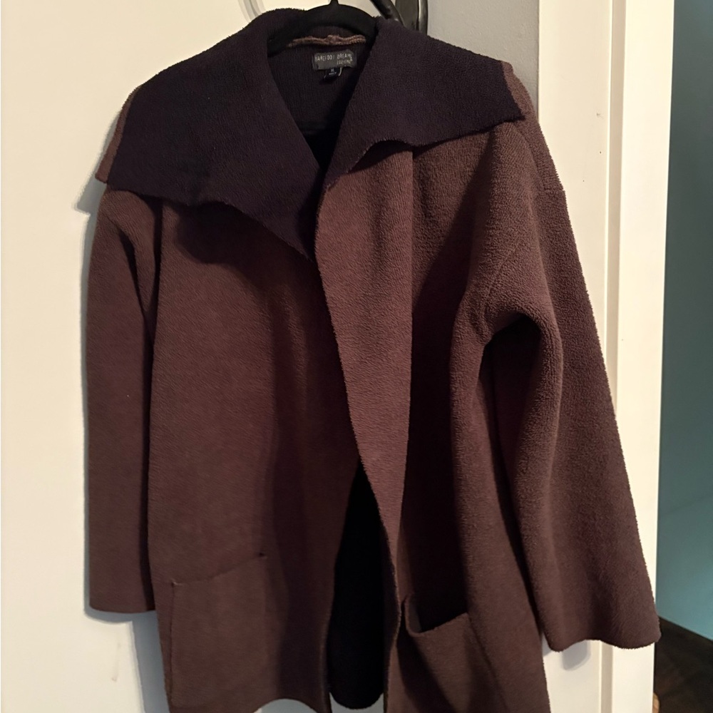Barefoot Dreams CozyChic Black and Brown Jacket